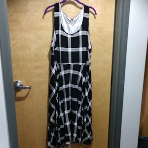 Torrid black plaid sleeveless dress
